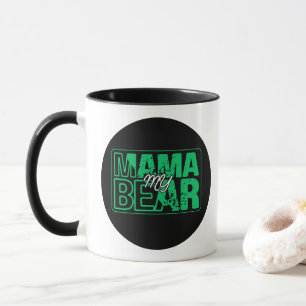 Minimale Mama-Bär-Typografie-Kunst Tasse