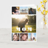 Minimale Mama Collage Mother's Day Foto Karte (Gelbe Blume)