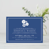 Minimale Marine des Einladung (Stehend Vorderseite)