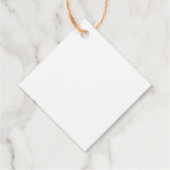 Minimale Marine mit weißem Text Hochzeit danke Geschenkanhänger (Rückseite)