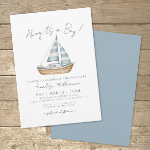 Minimale maritime Babyparty Einladung