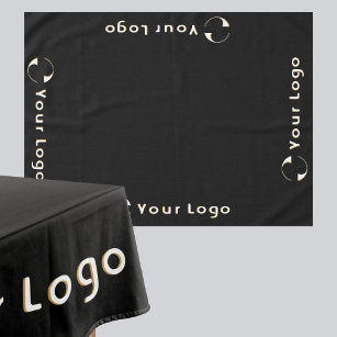Minimale Markenmesse für Business-Logo Schwarz Tischdecke