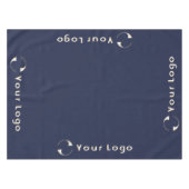Minimale Markenmesse Navy Blue Tischdecke (Vorderseite (Horizontal))