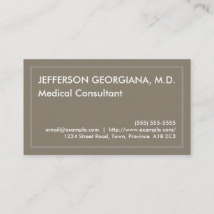 Minimale Medical Consultant Business Card Visitenkarte
