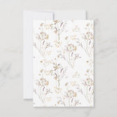 Minimale Menge getrocknete Wildblume Hochzeiten QR RSVP Karte (Rückseite)