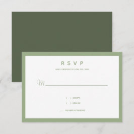 Minimale Mikro-Hochzeitssage RSVP Karte