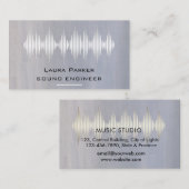 Minimale Minimal für Music Studio Beruflich Sound Visitenkarte (Vorne/Hinten)