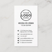 Minimale minimale minimale minimale vertikale Logo Visitenkarte (Vorderseite)