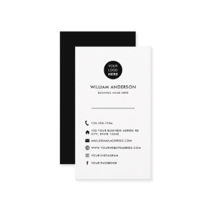 Minimale Minimale Social Media-Icons für benutzerd Visitenkarte