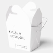 Minimale Minimalistische einfache Schwarz-weiße Ho Geschenkschachtel (Geöffnet)