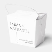 Minimale Minimalistische einfache Schwarz-weiße Ho Geschenkschachtel (Rückseite)