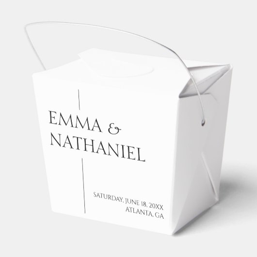 Minimale Minimalistische einfache Schwarz-weiße Ho Geschenkschachtel (Rückseite)