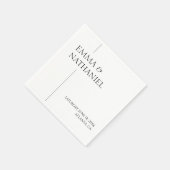 Minimale Minimalistische einfache Schwarz-weiße Ho Serviette (Ecke)