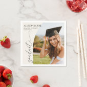 Minimale Minimalistische Foto-Arch-Abschlussfeier Serviette (Beispiel)