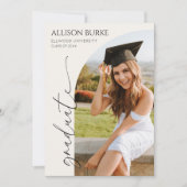 Minimale Minimalistische Foto Arch Graduation Part Einladung (Vorderseite)