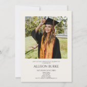 Minimale Minimalistische Foto Arch Graduation Part Einladung (Rückseite)