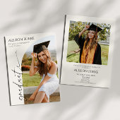 Minimale Minimalistische Foto Arch Graduation Part Einladung