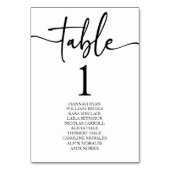 Minimale Minimalistische moderne klassische Basish Tischnummer (Vorderseite)