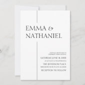 Minimale Minimalistische Schwarz-weiße Einfache Ho Einladung (Vorderseite)