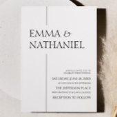 Minimale Minimalistische Schwarz-weiße Einfache Ho Einladung