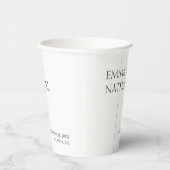 Minimale Minimalistische Schwarz-weiße Einfache Ho Pappbecher (Rechts)