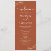 Minimale Minimalistische Terracotta Branch Leaf We Programm (Vorderseite)