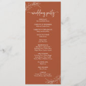 Minimale Minimalistische Terracotta Branch Leaf We Programm (Rückseite)