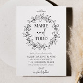 Minimale Minimalistische Zweigstelle und Leaf-Kran Einladung