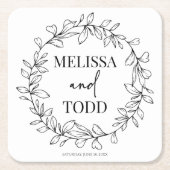 Minimale Minimalistische Zweigstelle und Leaf-Kran Rechteckiger Pappuntersetzer (Vorderseite)