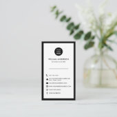 Minimale Minimalwerte für moderne Social Media Ico Visitenkarte (Stehend Vorderseite)