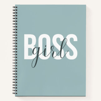 Minimale Mint-Boss-Girl-Notizbuchhülle Notizblock