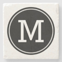 Minimale mit Monogramm Initiale auf schwarzem