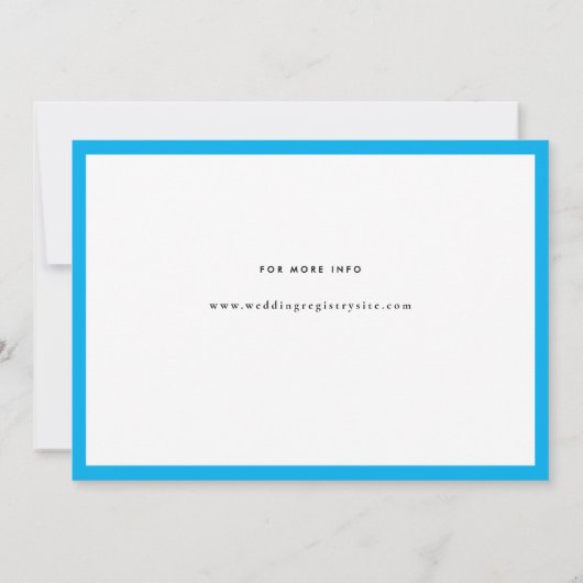 Minimale mittlere Jahrhundert Retro Cyan Paare Dus Einladung (Rückseite)