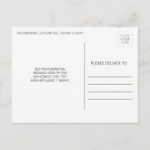 Minimale Mod Baby Foto Geburtsankündigung Postkart Ankündigungspostkarte (Rückseite)