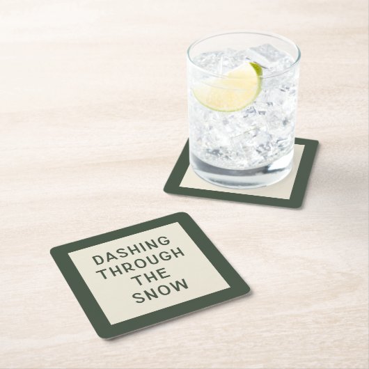 Minimale Mod Typografie Weihnachtsfest Untersetzer (Vor Ort)