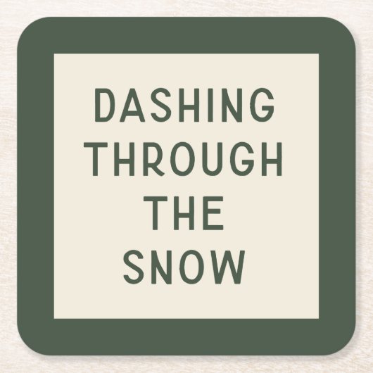 Minimale Mod Typografie Weihnachtsfest Untersetzer (Vorderseite)