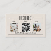 Minimale Mode Instagram Influencer Foto QR-Code Visitenkarte (Rückseite)