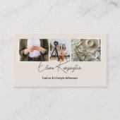 Minimale Mode Instagram Influencer Foto QR-Code Visitenkarte (Vorderseite)