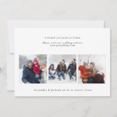 minimale moderne 6 Multi Foto Collage Hochzeit Save The Date (Rückseite)