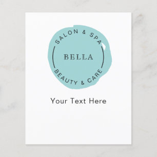 Minimale moderne Aqua-Salon- und Spa-Unternehmensf Flyer