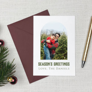 Minimale moderne Arch-Foto-Saison-Grüße Feiertagskarte