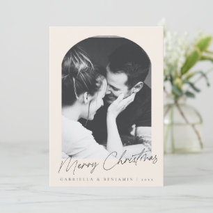 Minimale moderne Architektur Foto Weihnachtsbrief Feiertagskarte