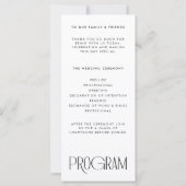 Minimale moderne Art Deco Typografie Hochzeit (Rückseite)