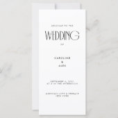 Minimale moderne Art Deco Typografie Hochzeit (Vorderseite)