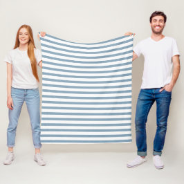 Minimale moderne Blaustreifen-Musterdesign Fleecedecke