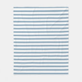 Minimale moderne Blaustreifen-Musterdesign Fleecedecke (Vorderseite)