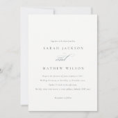Minimale moderne Blush Paisley Typografie Hochzeit Einladung (Vorderseite)