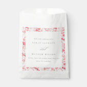 Minimale moderne Blush Paisley Typografie Hochzeit Geschenktütchen (Vorderseite)