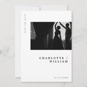 Minimale moderne chic Typografie Foto Hochzeit Save The Date