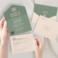 Minimale moderne chinesisch/englische Hochzeit GRÜ